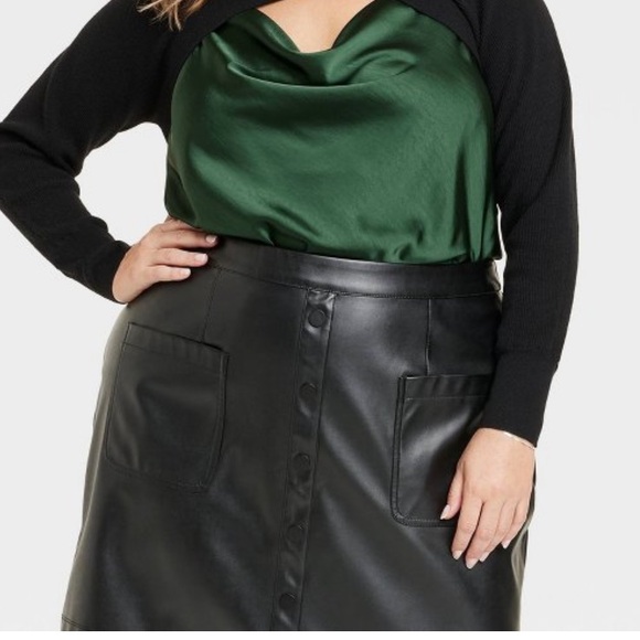 Ava & Viv Dresses & Skirts - Faux Leather skirt size 1X Ava and Viv, preowned